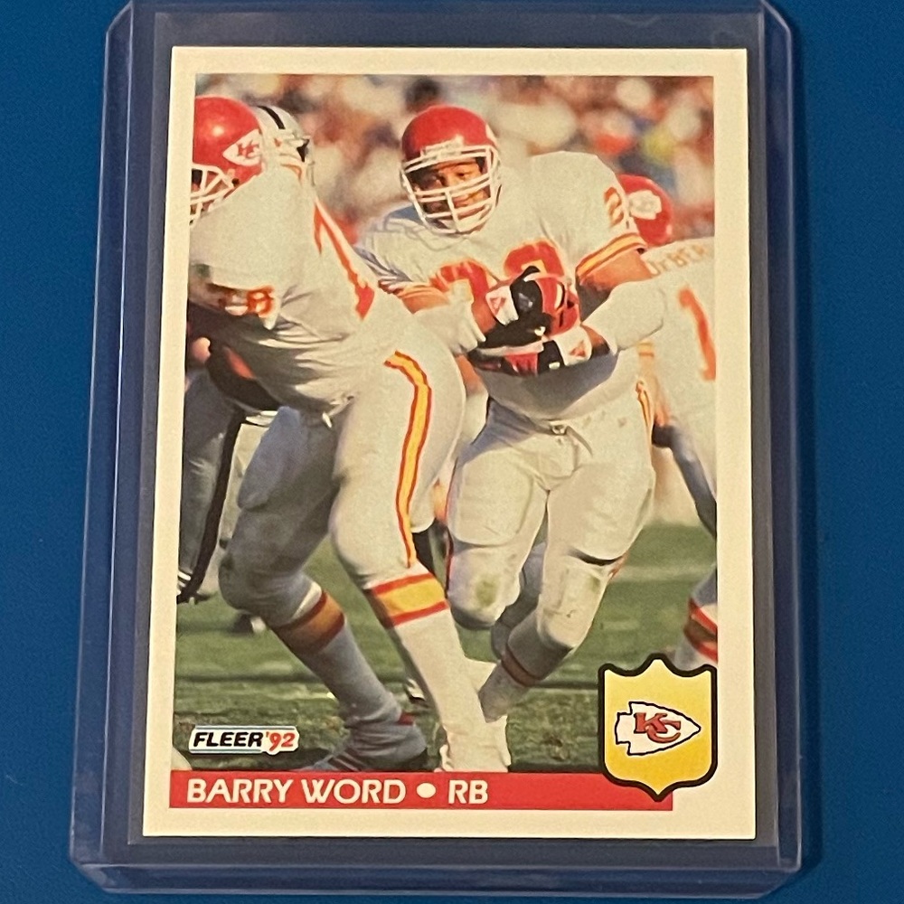 Barry Word #187 1992 Fleer Football Trading Card